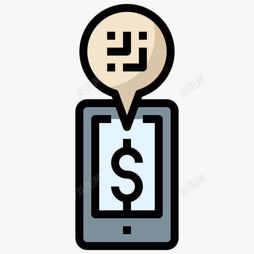 智能手机条形码和二维码2线性颜色图标svg_新图网 https://ixintu.com 智能手机 条形码和二维码2 线性颜色