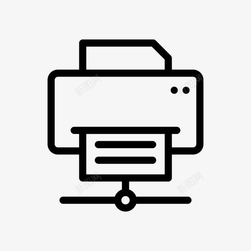 打印机共享连接网络图标svg_新图网 https://ixintu.com 打印机共享 数据库行字形 网络 连接