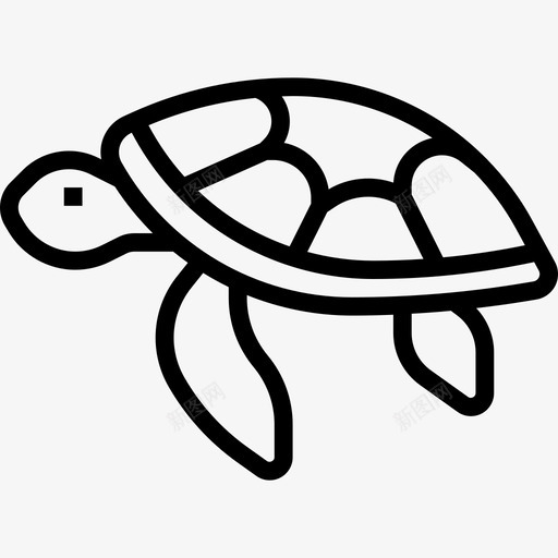 海龟夏威夷13直线型图标svg_新图网 https://ixintu.com 夏威夷 海龟 直线 线型