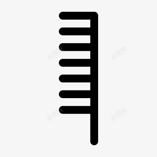 梳子发刷发型图标svg_新图网 https://ixintu.com 发刷 发型 带圆帽的直线 梳子