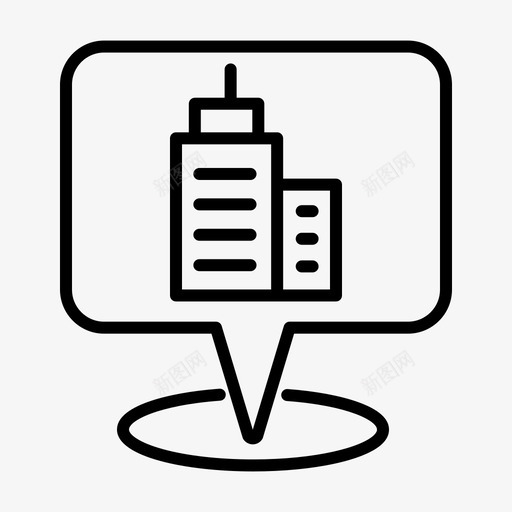 建筑物导航23轮廓图标svg_新图网 https://ixintu.com 导航 建筑物 轮廓