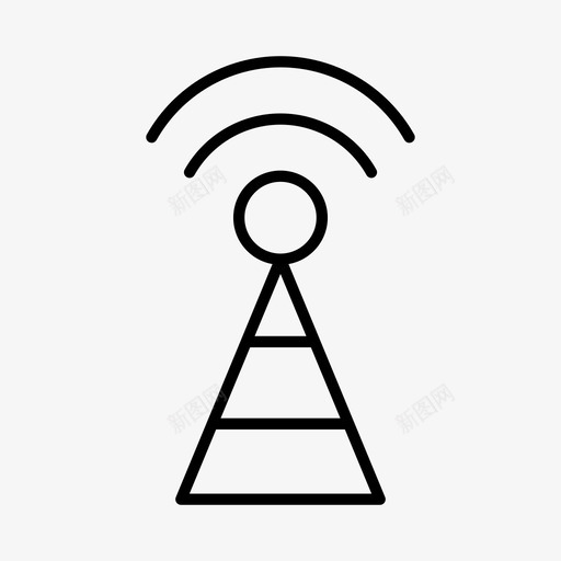 wifi数字互联网图标svg_新图网 https://ixintu.com wifi 互联网 卫星 技术 数字 网络