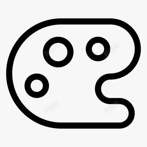 艺术调色板颜色绘画图标svg_新图网 https://ixintu.com 学校 普洛乌伊学校 绘画 艺术调色板 颜色
