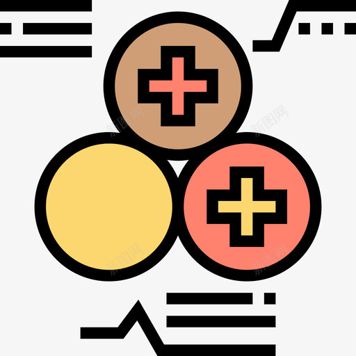粒子核3线颜色图标svg_新图网 https://ixintu.com 粒子 颜色