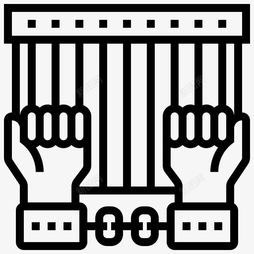 被捕牢笼监狱图标svg_新图网 https://ixintu.com 囚犯 抗议 牢笼 监狱 监狱囚禁 被捕 队伍