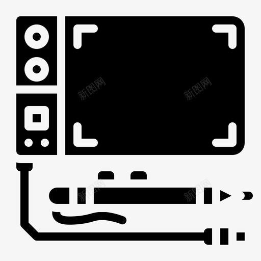 绘图板电子小工具图标svg_新图网 https://ixintu.com usb 字形 小工 工具 电子 电子设备 绘图板