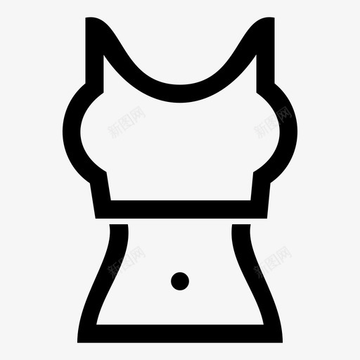苗条身材健身图标svg_新图网 https://ixintu.com 健身 减重 局部 腰围 苗条 身材