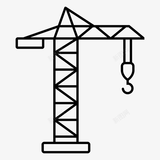 起重机建筑重型图标svg_新图网 https://ixintu.com 建筑 起重 起重机 运输 重型