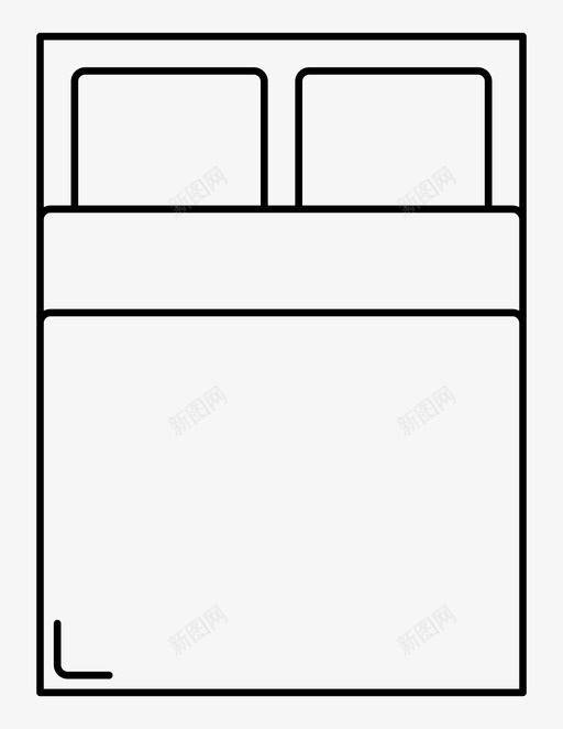 床床上用品双人床图标svg_新图网 https://ixintu.com 双人床 家具 床 床上用品 建筑图纸 房间 睡眠
