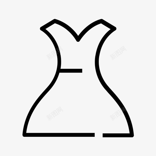 时尚服装商店图标svg_新图网 https://ixintu.com 商店 图标 时尚 服装 线路 购物