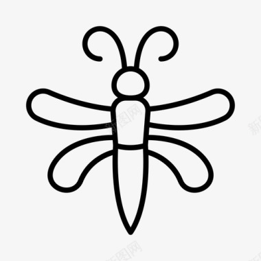 蜻蜓虫子昆虫学图标图标
