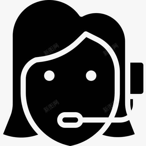 女商务267填充图标svg_新图网 https://ixintu.com 商务267 填充 女