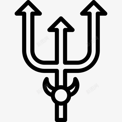 三叉戟万圣节116直系图标svg_新图网 https://ixintu.com 万圣节 三叉戟 直系