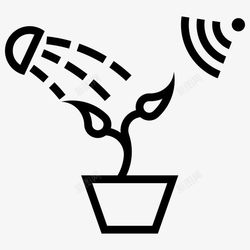 植物水自动灌溉智能图标svg_新图网 https://ixintu.com 智能 智能装置 植物水 自动灌溉