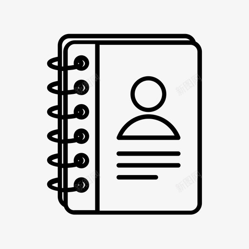 联系人联系人簿数据图标svg_新图网 https://ixintu.com 信息 数据 电话簿 笔记本 联系人 联系人簿