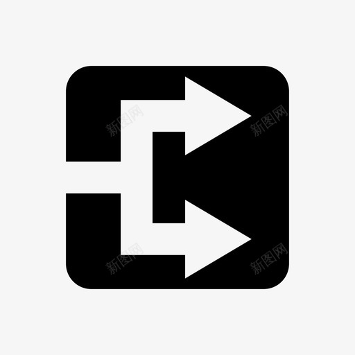 箭头方向连接图标svg_新图网 https://ixintu.com 右 方向 箭头 箭头方形 连接