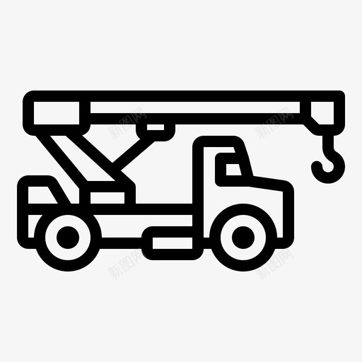 起重车建筑重型图标svg_新图网 https://ixintu.com 建筑 起重 车辆 重型