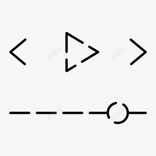 音乐播放器媒体播放器基本用户界面虚线图标svg_新图网 https://ixintu.com 基本 媒体播放器 播放器 用户界面 虚线 音乐