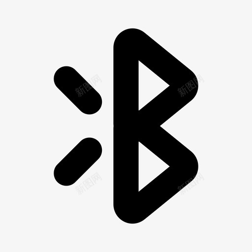 蓝牙通信符号图标svg_新图网 https://ixintu.com 无线 符号 系统 蓝牙 通信