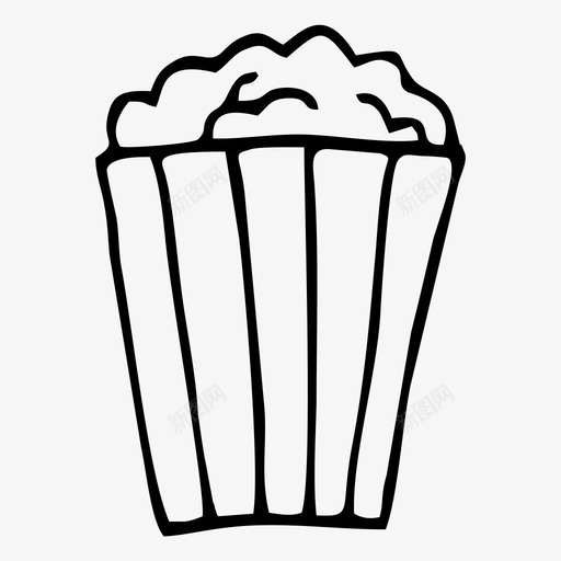 爆米花食物零食图标svg_新图网 https://ixintu.com 爆米花 零食 食物