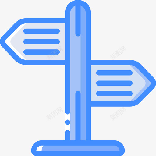 路标项目管理14蓝色图标svg_新图网 https://ixintu.com 蓝色 路标 项目管理14
