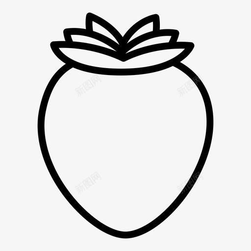 草莓甜点吃图标svg_新图网 https://ixintu.com 健康 甜点 草莓