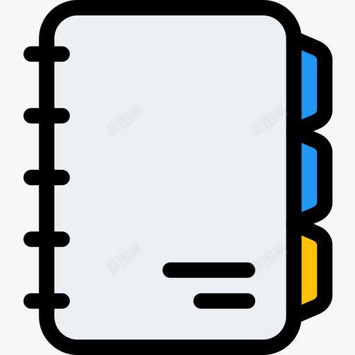 议程内容5线条颜色图标svg_新图网 https://ixintu.com 内容 线条 议程 颜色