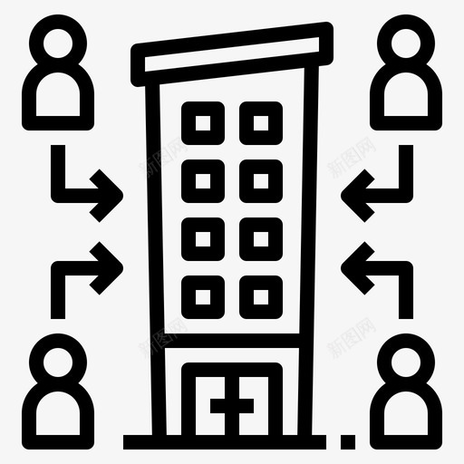 外包企业管理54线性图标svg_新图网 https://ixintu.com 企业管理 外包 线性