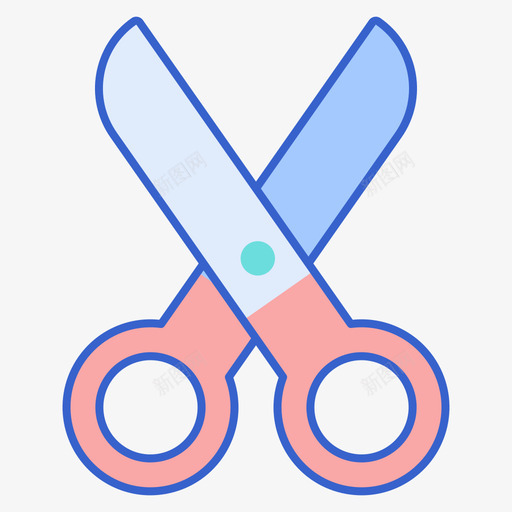 剪刀宠物美容2线性颜色图标svg_新图网 https://ixintu.com 剪刀 宠物美容 线性 颜色