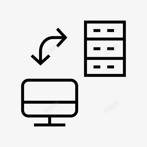 信息传输计算机数据库图标svg_新图网 https://ixintu.com 信息传输 数据库 数据库服务器 服务器 计算机