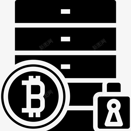 挂锁比特币70填充图标svg_新图网 https://ixintu.com 填充 挂锁 比特币70