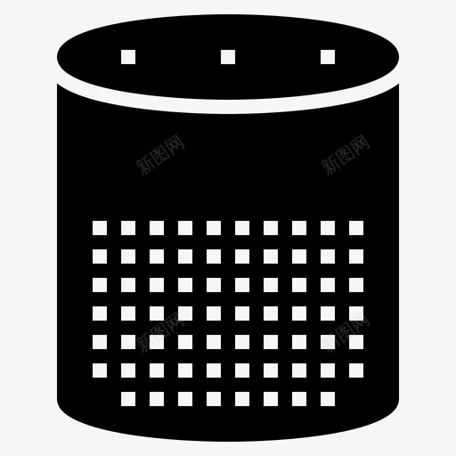 智能音箱助手音频图标svg_新图网 https://ixintu.com 人工智能字形 助手 数字 智能音箱 音频
