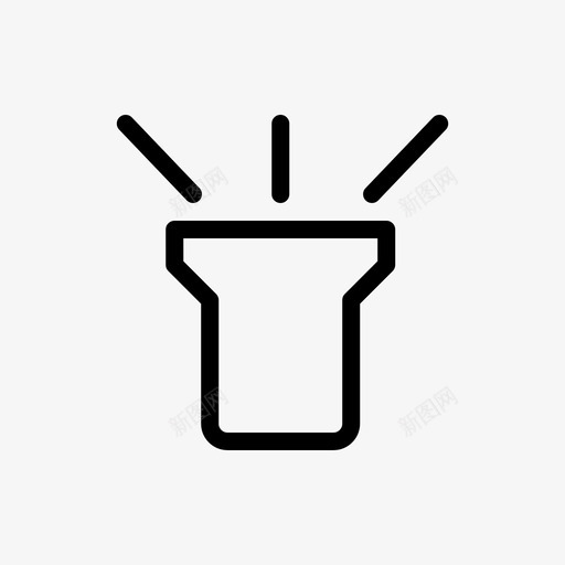 手电筒移动用户界面图标svg_新图网 https://ixintu.com 手电筒 用户界面 移动 轮廓