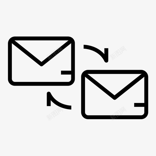 电子邮件交换发送符号行集2图标svg_新图网 https://ixintu.com 发送 电子邮件交换 符号行集2