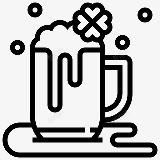 啤酒饮料庆祝图标svg_新图网 https://ixintu.com stpatrickdayline 啤酒 幸运 庆祝 派对 饮料