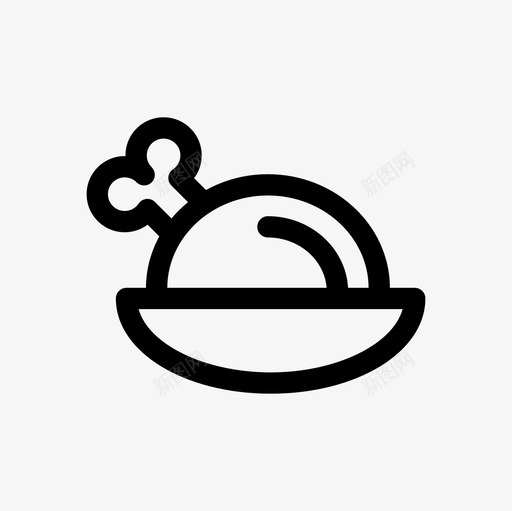 烤鸡食品144直系图标svg_新图网 https://ixintu.com 烤鸡 直系 食品