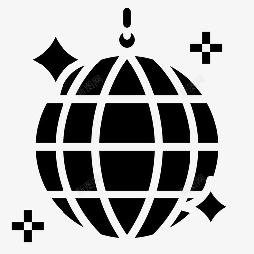 迪斯科舞会生日俱乐部图标svg_新图网 https://ixintu.com 俱乐部 生日 生日字形 聚会 迪斯科舞会