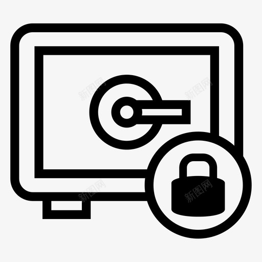保险箱钱箱储蓄图标svg_新图网 https://ixintu.com 保险箱 储蓄 钱箱