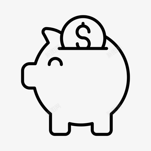 存钱罐银行金融图标svg_新图网 https://ixintu.com 存钱罐 金融 钱 银行