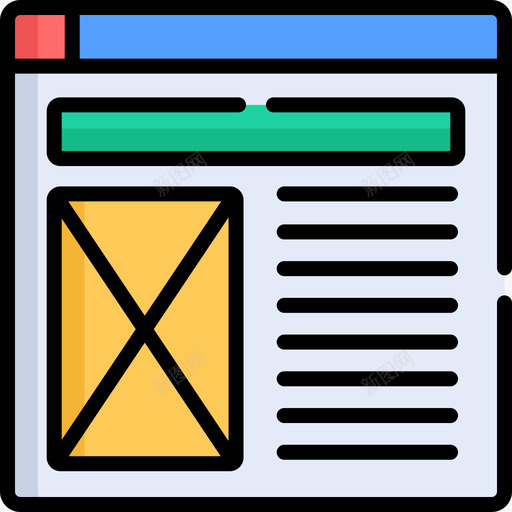 网页用户体验2线颜色图标svg_新图网 https://ixintu.com 体验 用户 网页 颜色