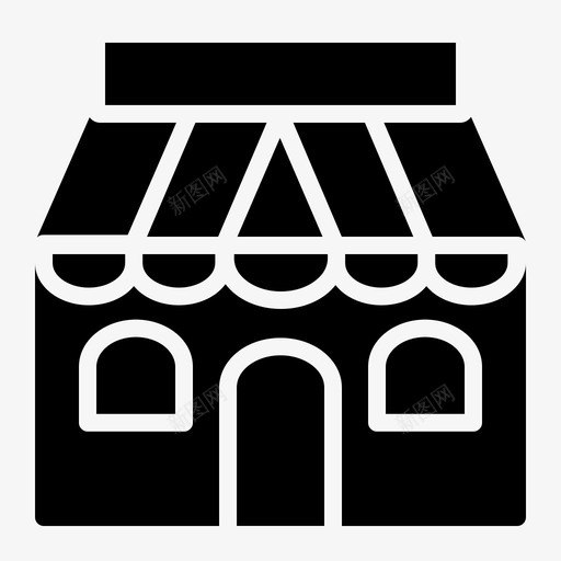 实体风格的商店商店小店图标svg_新图网 https://ixintu.com 商店 实体 小店 摊位 电子商务 购物 酒馆 风格