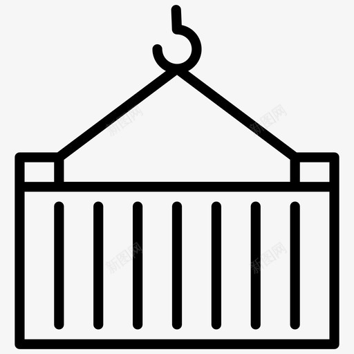 集装箱货物包装图标svg_新图网 https://ixintu.com 包装 物流概要 货物 集装箱