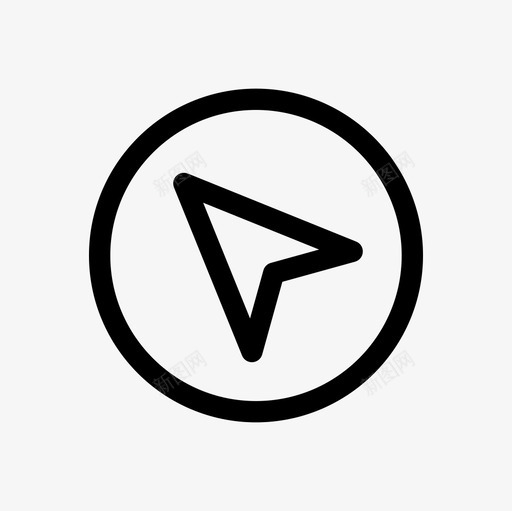 光标地图和位置线性图标svg_新图网 https://ixintu.com 光标 地图和位置 线性