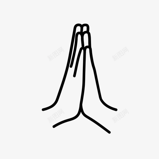 namaste肢体语言手势图标svg_新图网 https://ixintu.com namaste om 手势 肢体 语言