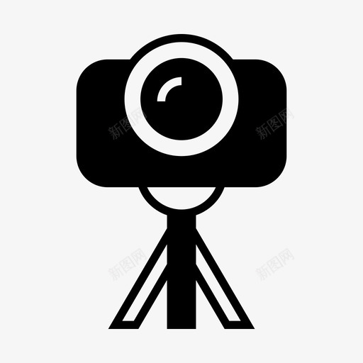 照相机装置镜头图标svg_新图网 https://ixintu.com 三脚架 摄像机 照相机 装置 镜头