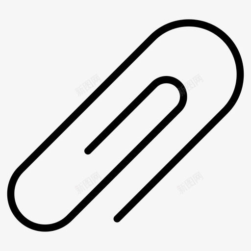 夹附加链接图标svg_新图网 https://ixintu.com 信纸 别针 回形针 基本 字形 设置 链接 附加