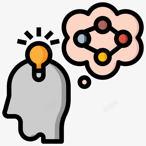 思考会计10线颜色图标svg_新图网 https://ixintu.com 会计 思考 颜色