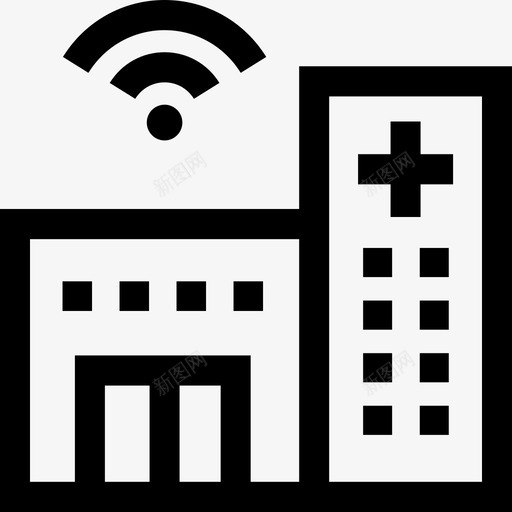 医院智慧城市3线性图标svg_新图网 https://ixintu.com 医院 智慧城市3 线性