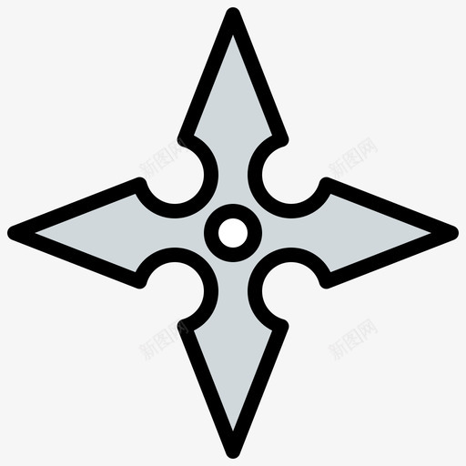 Shuriken忍者龟线性颜色图标svg_新图网 https://ixintu.com Shuriken 忍者龟 线性颜色