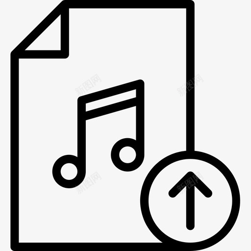 音乐文件多媒体38线性图标svg_新图网 https://ixintu.com 多媒体38 线性 音乐文件